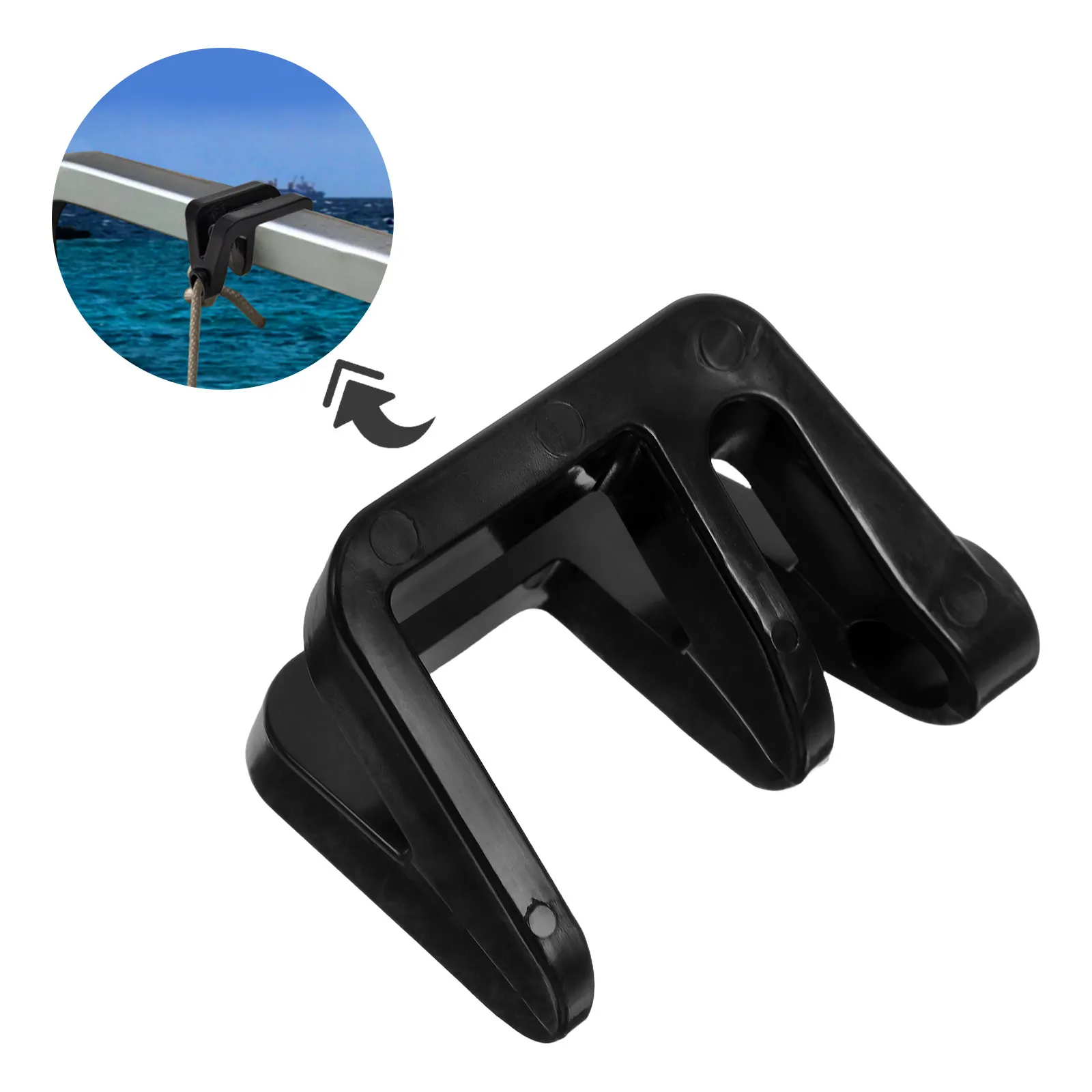 Boat Bumper Clip Marine Anti-Collision Clip Pontoon Rail Hanger Yacht Dock Hook Boat Side Protection Trailer Deck Clips