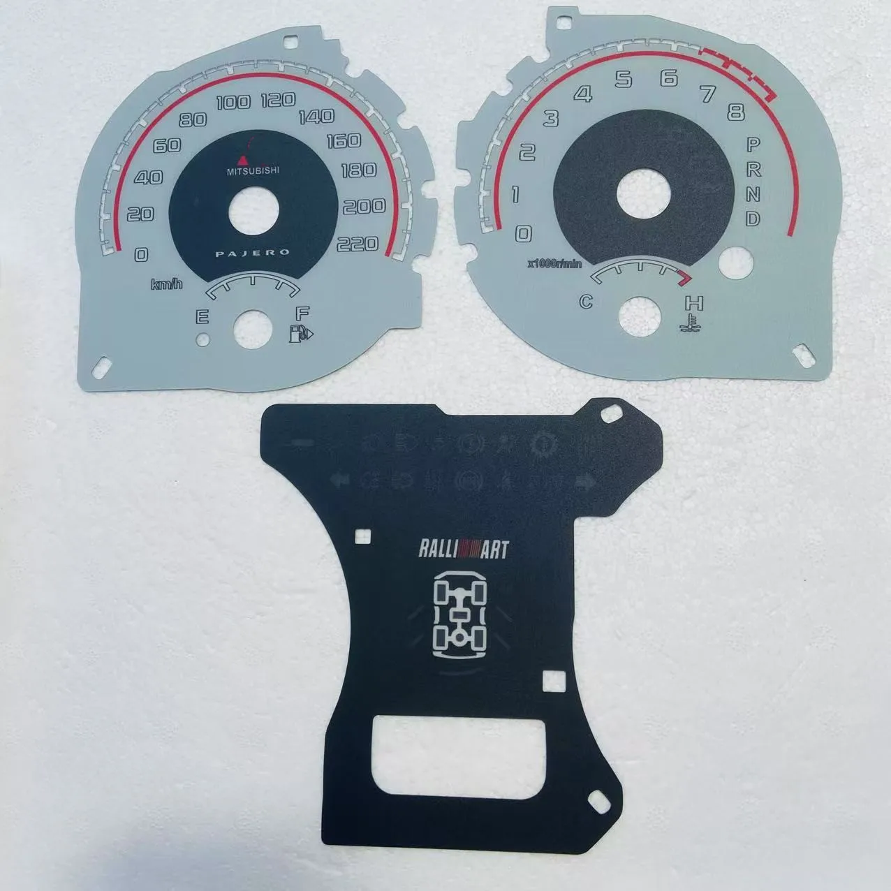 

Gauge Face For Mitsubishi Pajero Petrol Instrument Cluster Meter Face Overlay 220KM/H 8000rpm