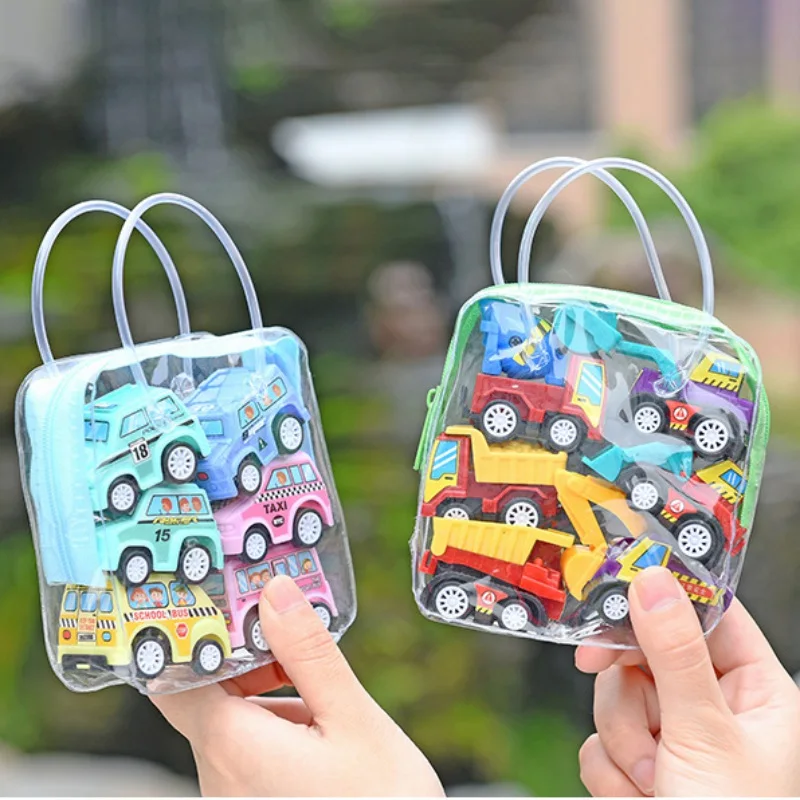 6pcs/Set Toys Car Children Boy Baby Car Gift Educational Set Mini Model Small Pull Back Car Toys for Kids Toddler Gifts