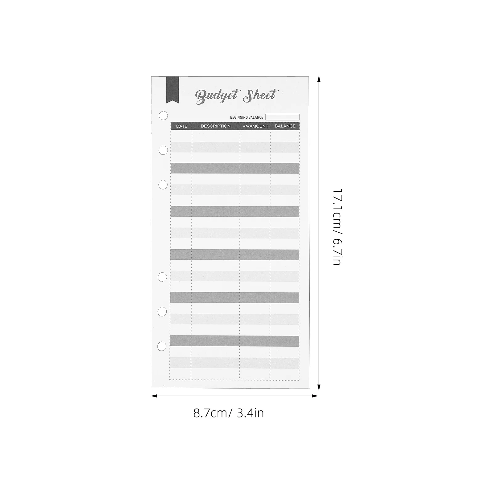 60 قطعة بطاقات الميزانية خفيفة الوزن ستة ثقوب لكمة تصميم ل المغلف النقدي المقتفي المحمولة الميزانية الموثق إدراج مكتب المنزل #2