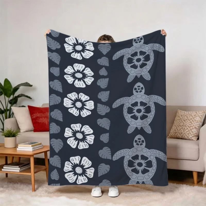 Blue White Tropical Parrot Plant Collage Flannel Blanket For Jungle Bedroom Decor Lightweight Plush Throw Blanket Gift