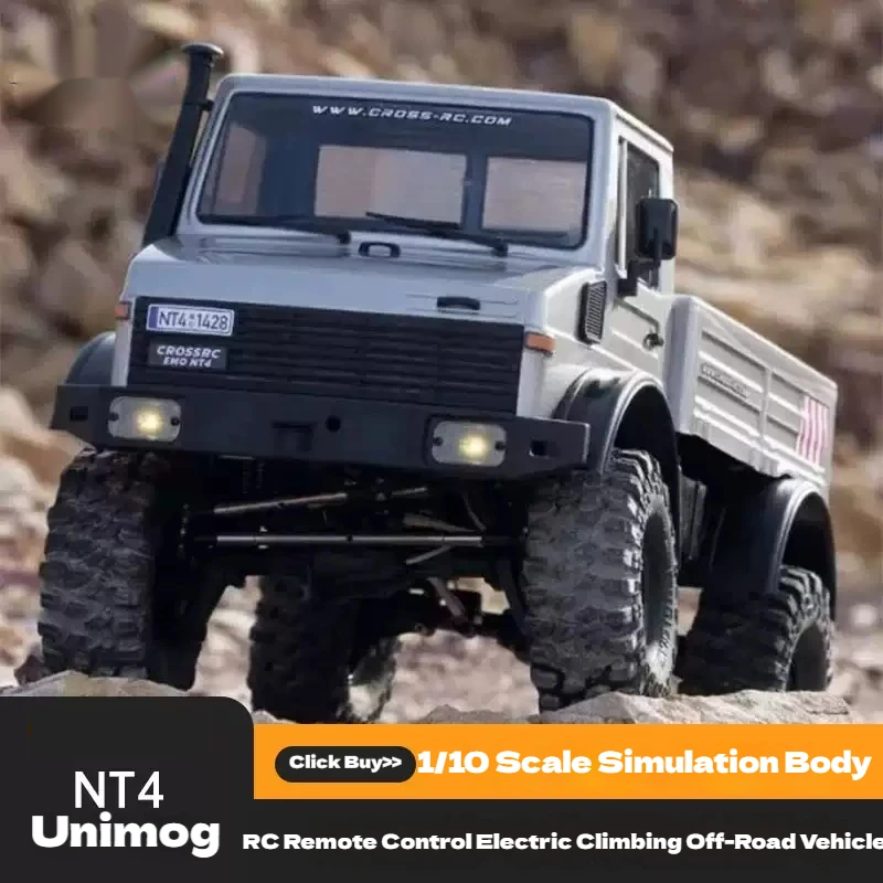 CROSSC RC Electric Model Car 1/10 EMO NT4 Simulation Unimog 4X4 Off Road Climbing Vehicle Differential Lock High Low Speed RTR