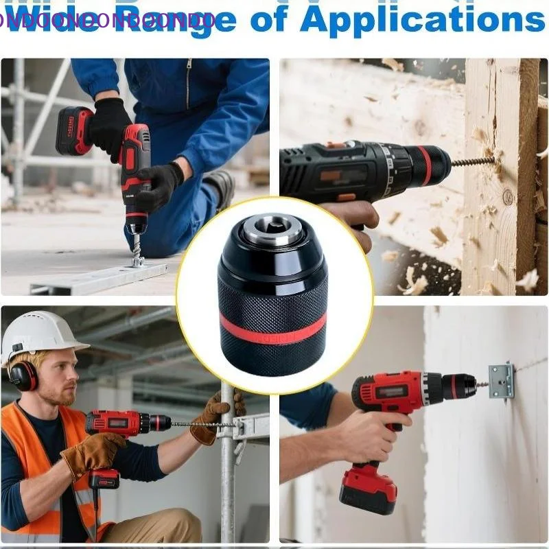 Heavy Duty Drill Chuck Adapter Set Wide Compatibility 1.5-13mm Clamping Range For Home Repair Woodworking Drilling