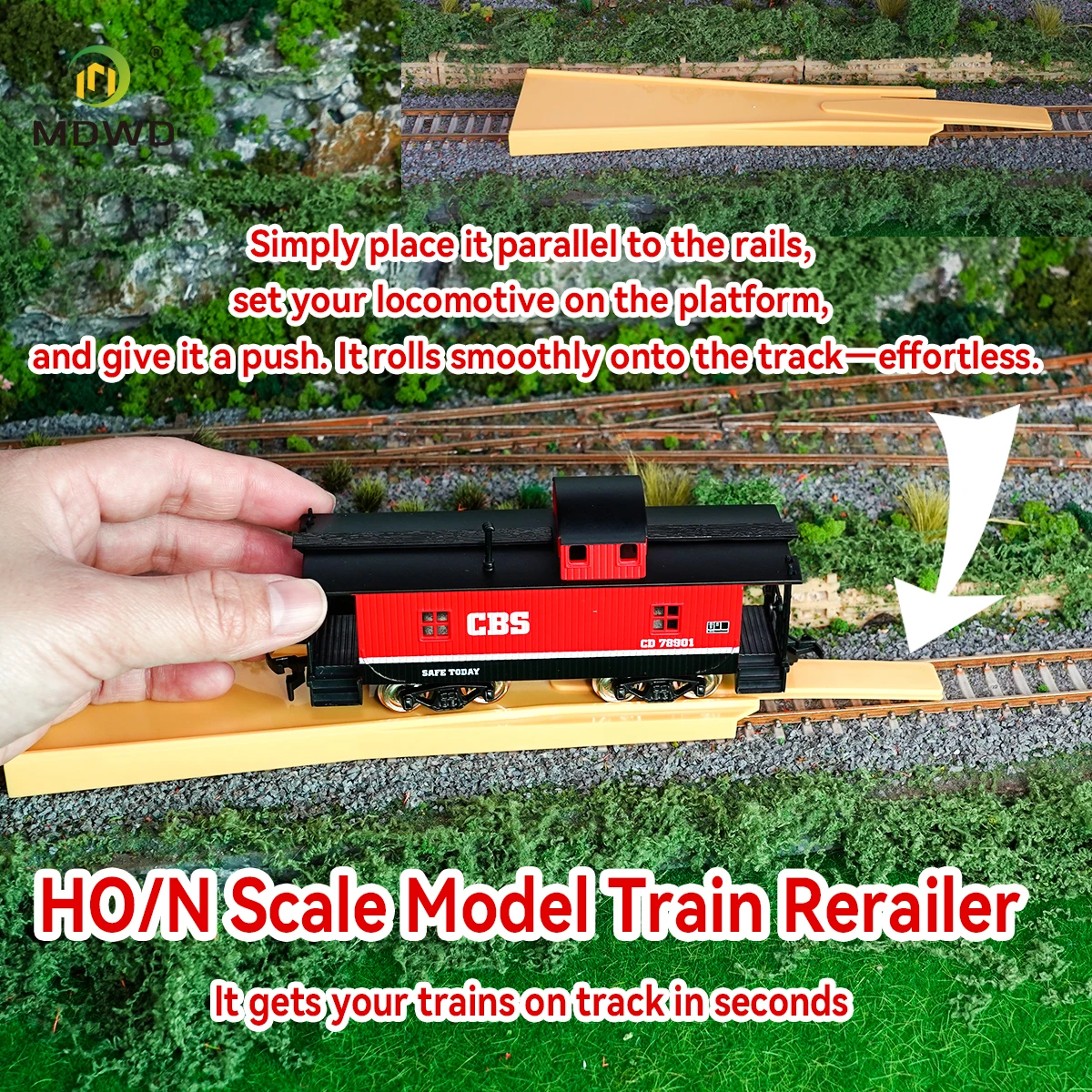 2pcs Ho Scale Model Train Track Aligning Tool, Precision Track Positioning Jig for Accurate Train Placement on Rails