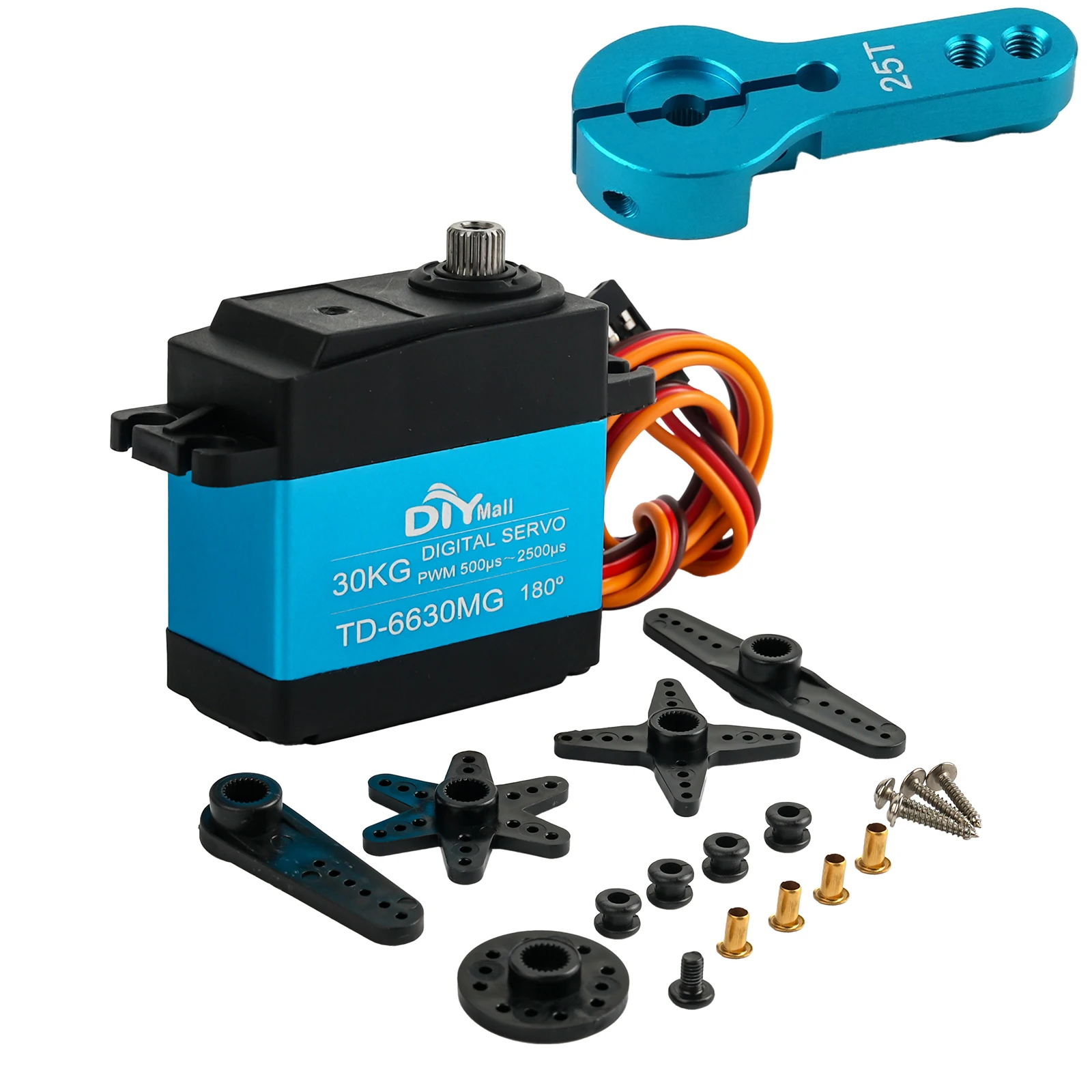 TD-6630MG 30kg Digital Servo 4.8-8.4V 180/270/360° Multi-Mode Motor High Speed for Heavy-Duty RC Industrial Robotic Arm Crawler