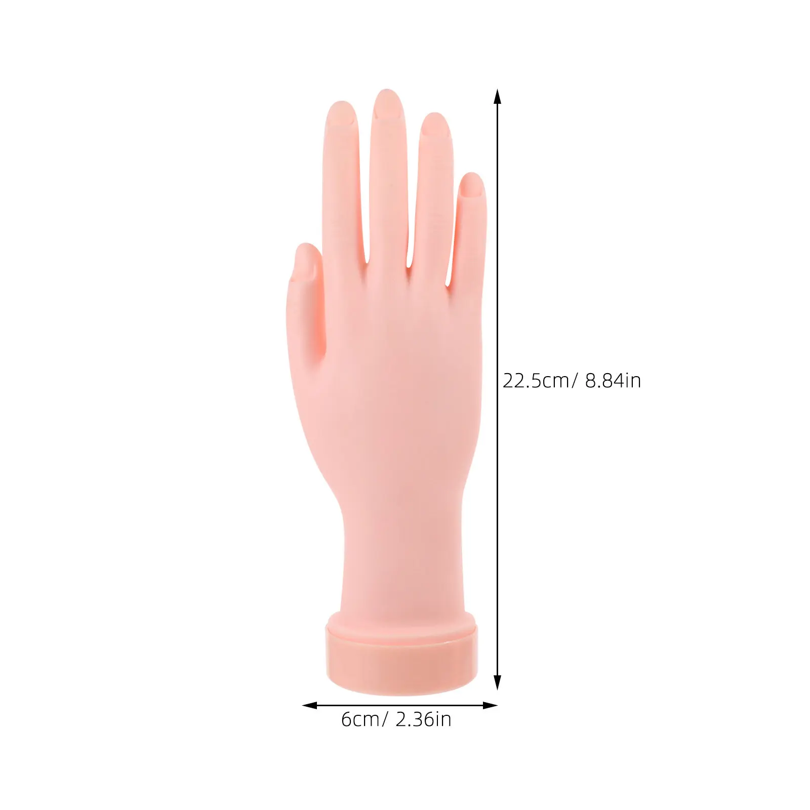 2Pcs Manicure Training Fake Hand Foot Nail Art Practice Tool Lightweight Reusable for Beginners Manicures Fake Hand