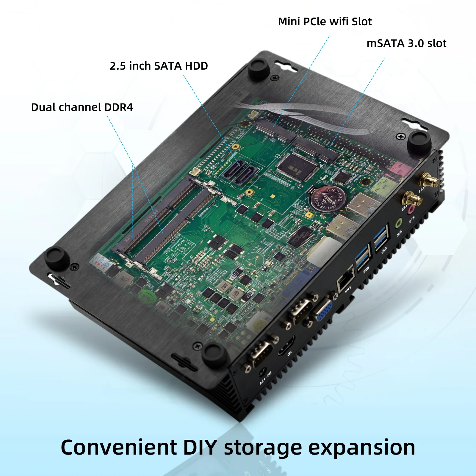 Intel Core i5-3317U Mini PC Windows 7 Pro Gigabit Lan Industrial Fanless Design Portible Industrial Computer