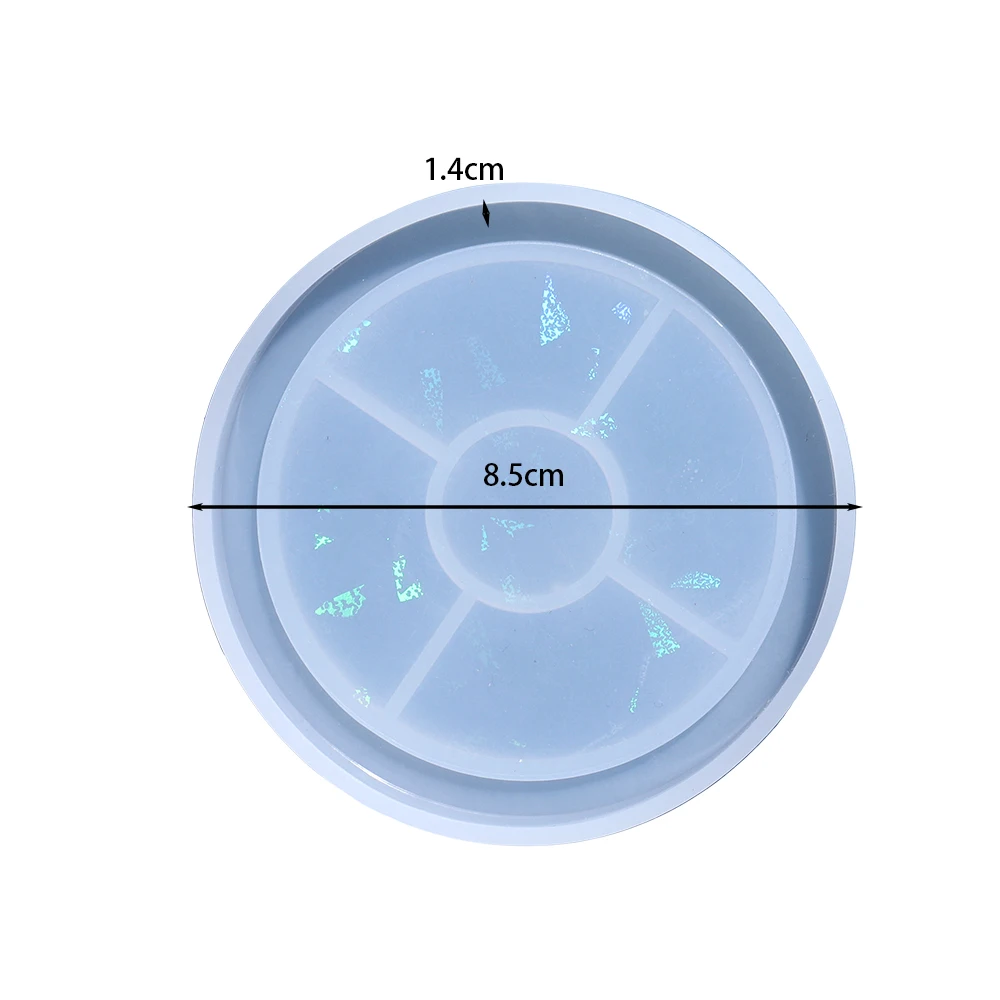 Holographic Light and Shadow Coaster Silicone Molds Laser Round Cup Pad Tray Epoxy Resin Mould for DIY Epoxy Resin Table Decor