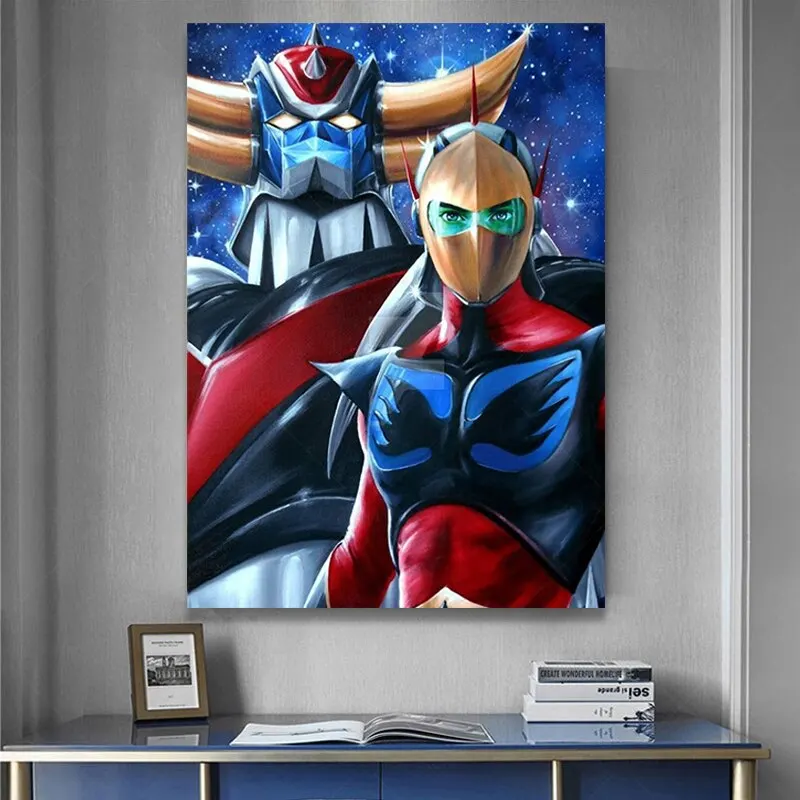 Grendizer Japón Anime lienzo póster impresiones moda arte de la pared Decoración para sala de estar dormitorio hogar elegante obra de arte de Anime japonés