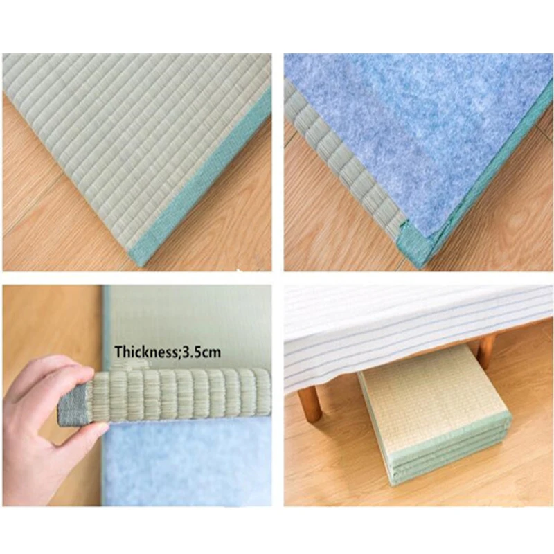 Japan Style Foldable Sleeping Mattress Tatami Straw Mat Home Decor Yoga Mat Traditional Straw Mattress