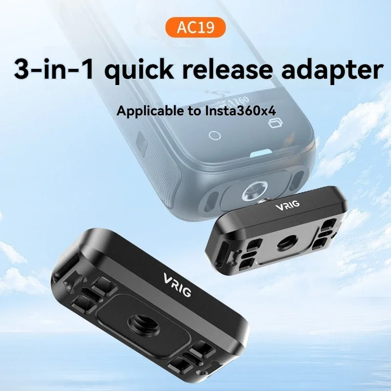 �y�Z�[�����zVRIG ���C�N�C�b�N�����[�X�A�_�v�^�[�x�[�X�A�N�V�����J�����O�r�A�_�v�^�[�v���[�g Insta360 X4 �p 1/4 �l�W ACE / D-JI AC �}�E���g�t��