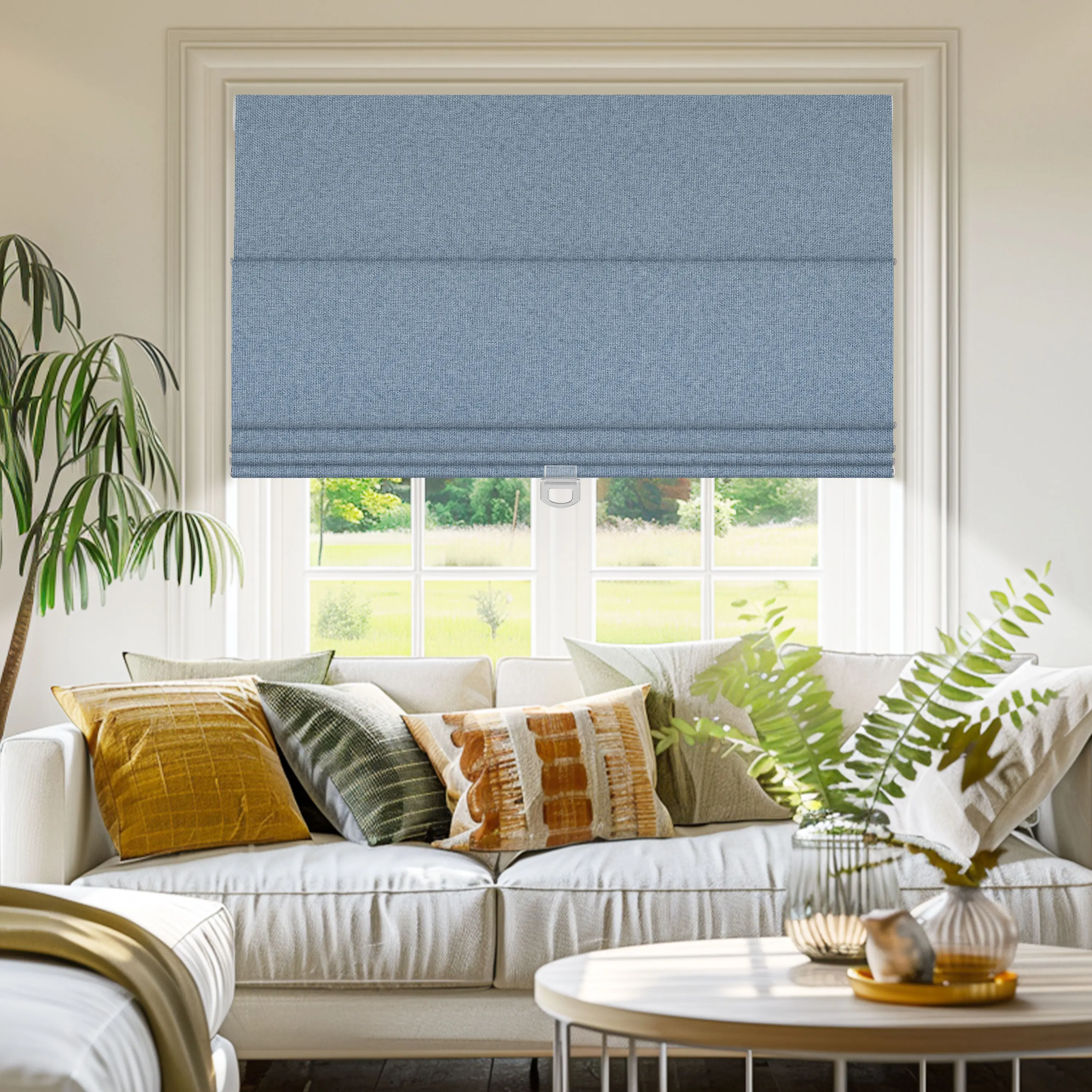 Elegant Home Design Modern Blackout Cordless Roman Blinds Built-In Installation Roman Shades for Windows Window Design