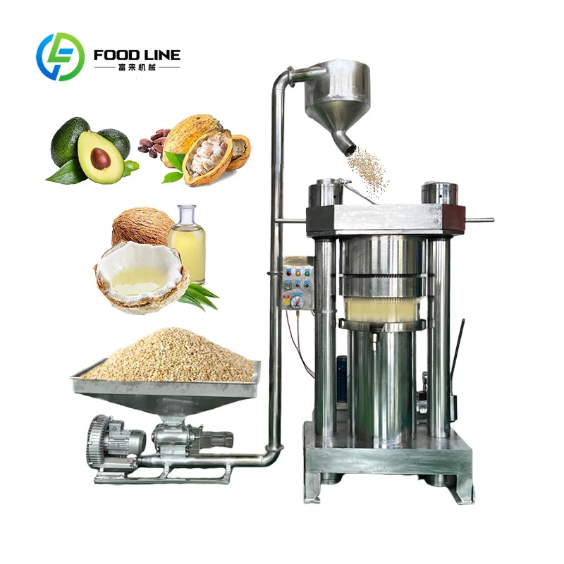 Automatic Cocoa Butter & Coconut Oil Press Machine Hydraulic Avocado Oil Making Equipment for Soybean & Olive Oils