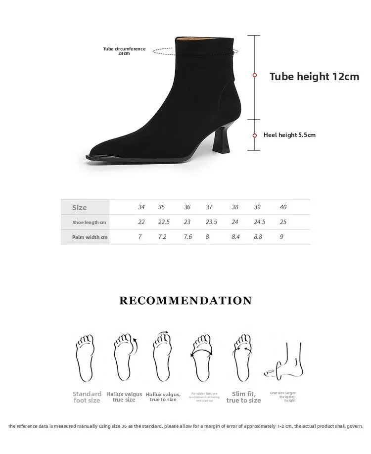 2025 Autumn Winter Pointed Toe Woman Ankle Boots Fashion Stiletto High Heels Shoes Concise Femmes Mordern Short Botines De Mujer