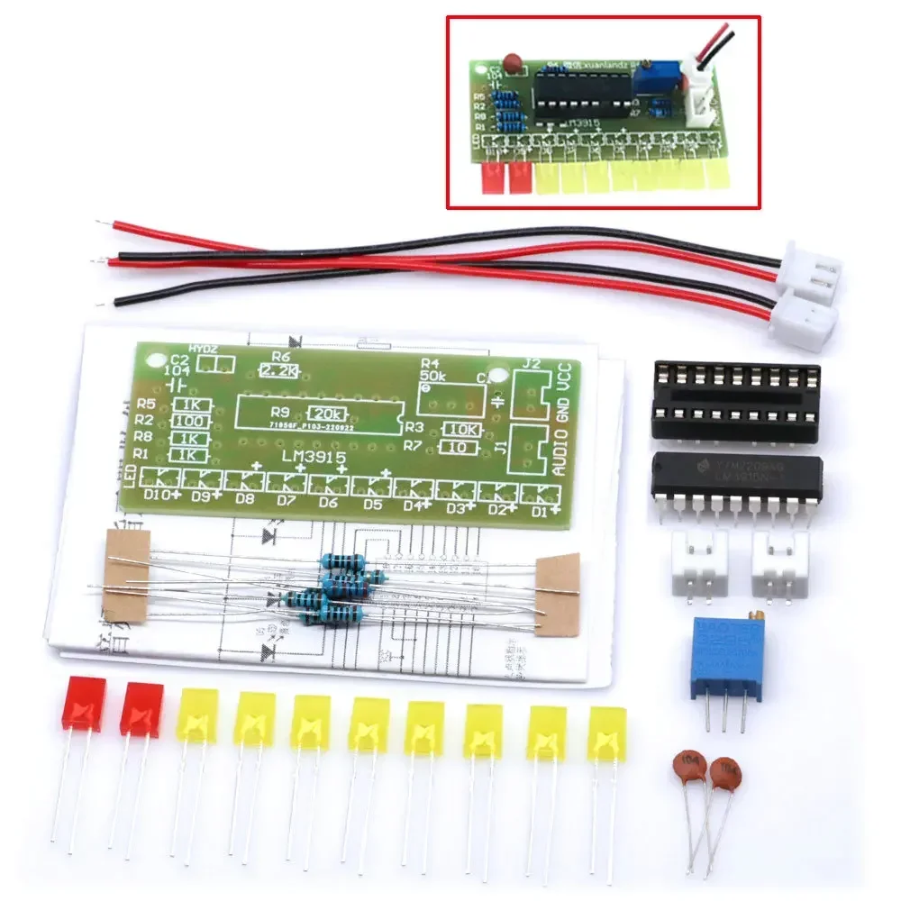 LM3915 10 segment Audio Level Indicator LED Module Kit Parts Fun DIY Kit Electronic Production Suite Trousse DC 9V - 12V LM3915