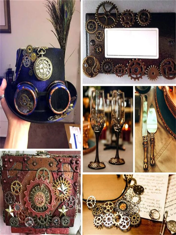 50/100g Przekładnie ze stopu cynku do ręcznie robionych zegarków DIY Akcesoria do zegarków Retro Steampunk Gear Biżuteria Akcesoria do dekoracji — zdjęcie 2