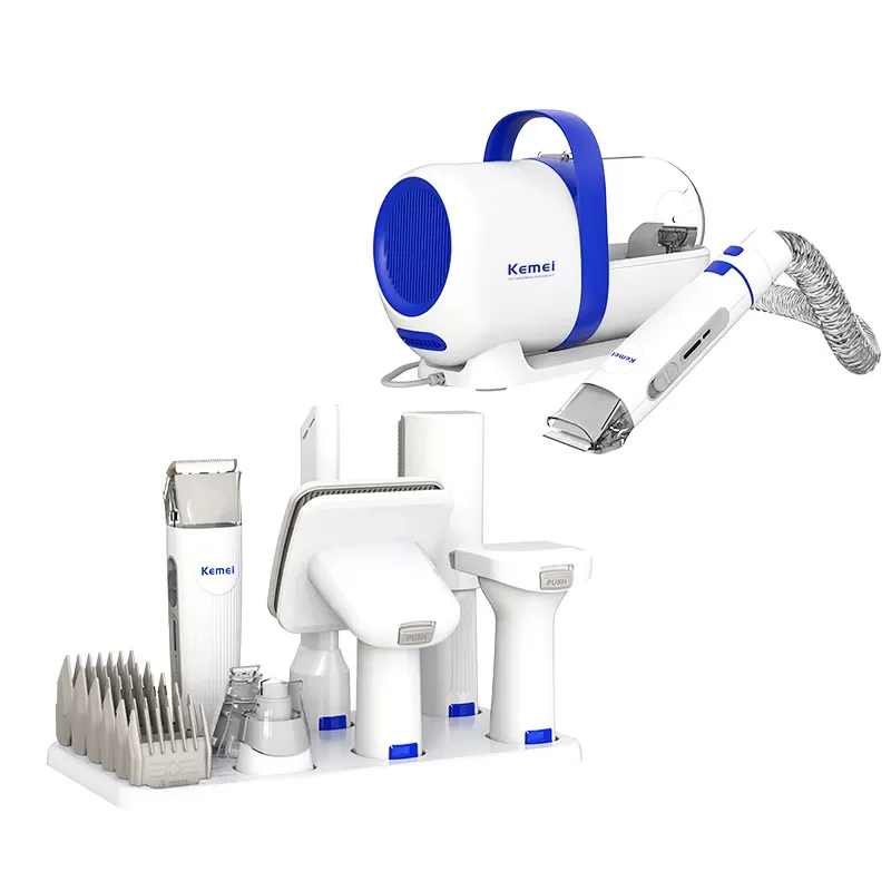 

Pets Grooming Tools Set Electric km-cw2098 Pet Trimming Cleaning Brush Comb Pet Trimming And Vacuuming Set
