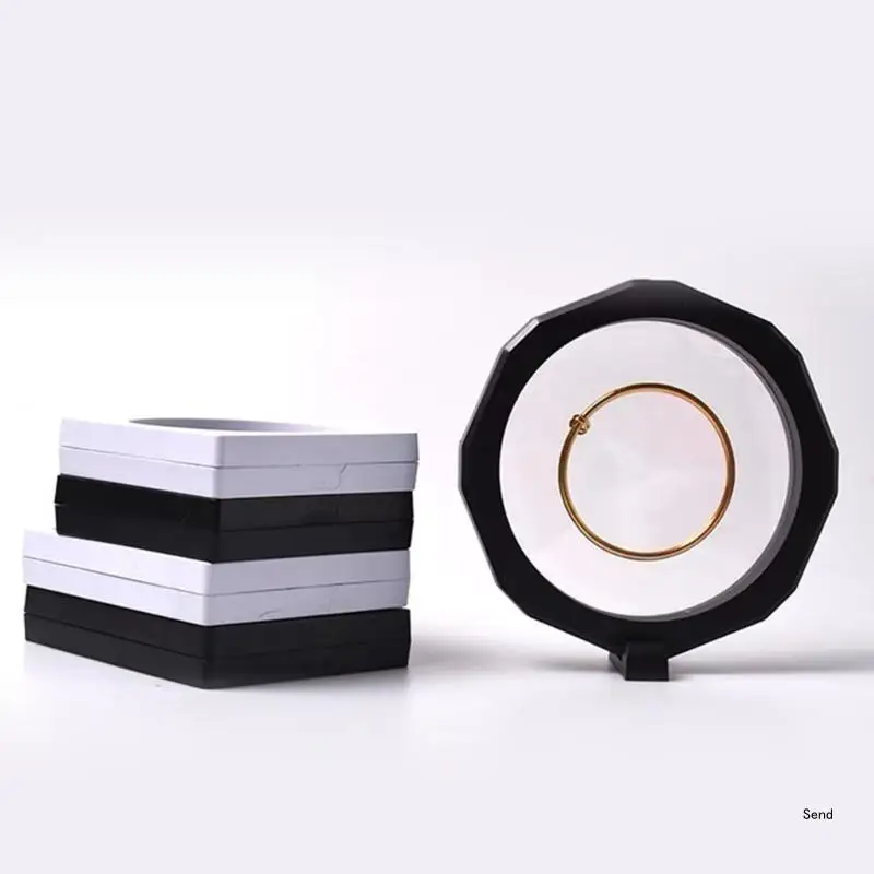 6pcs/set Suspense Jewelry Packaging Boxes 3D Floating Frame Jewelry Display Holder Multifunctional Jewelry Boxes