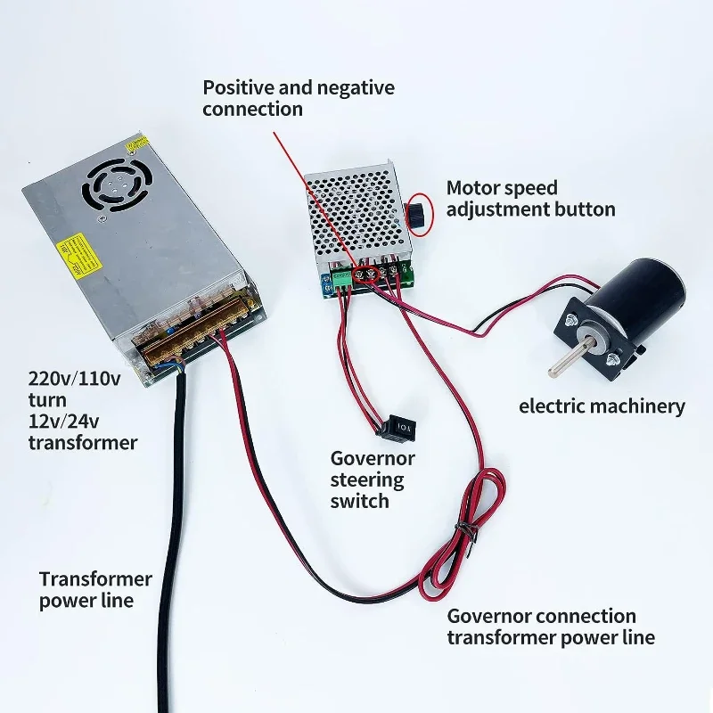 Permanent magnet DC motor XD-3420 high-speed motor 30 watt micro motor DC speed control motor 12V 3500 rpm 24V 7000 rpm