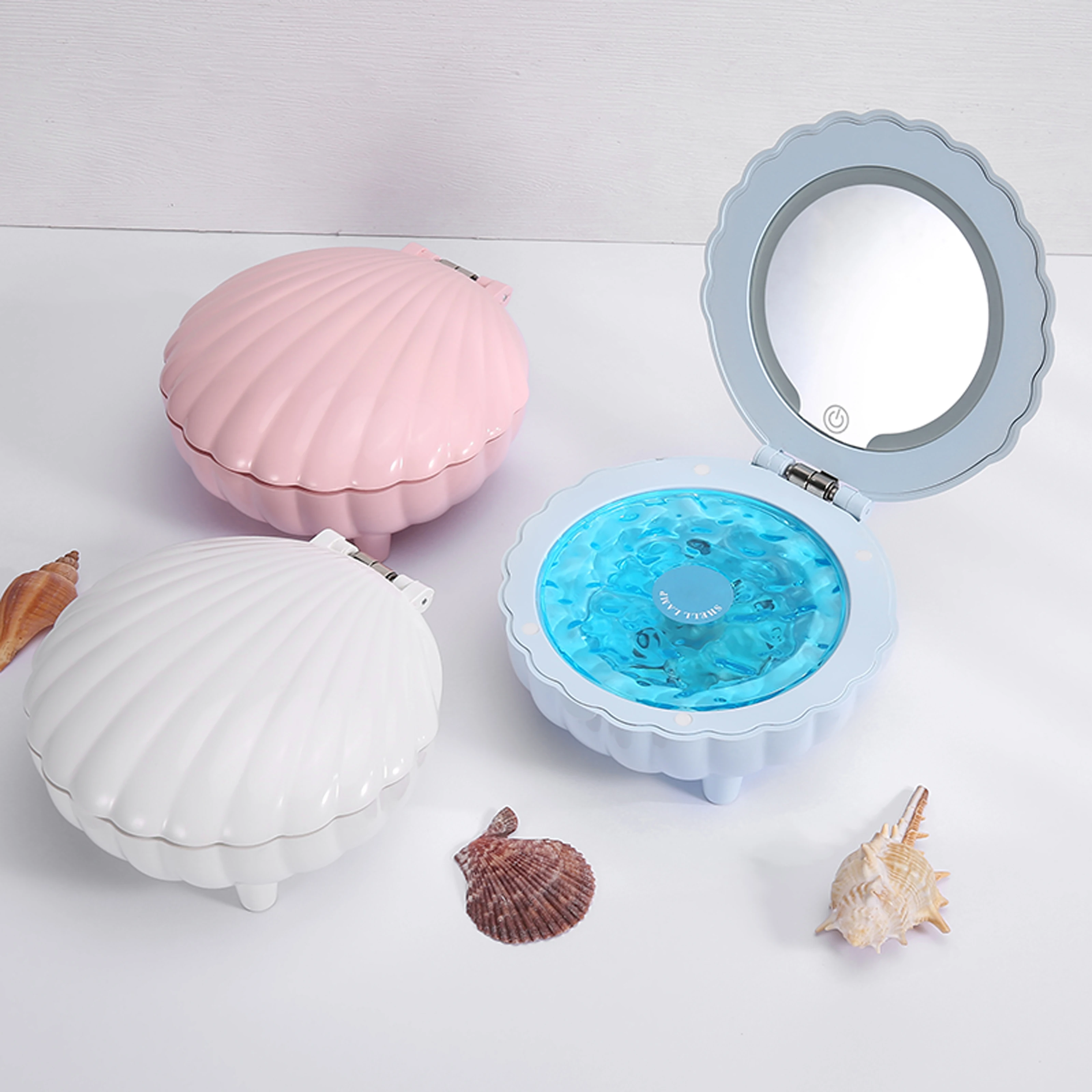 Shell Starry Sky Projection Lamp Bluetooth Speaker Remote Timer Music Box Romantic LED Night Light for Christmas Vale