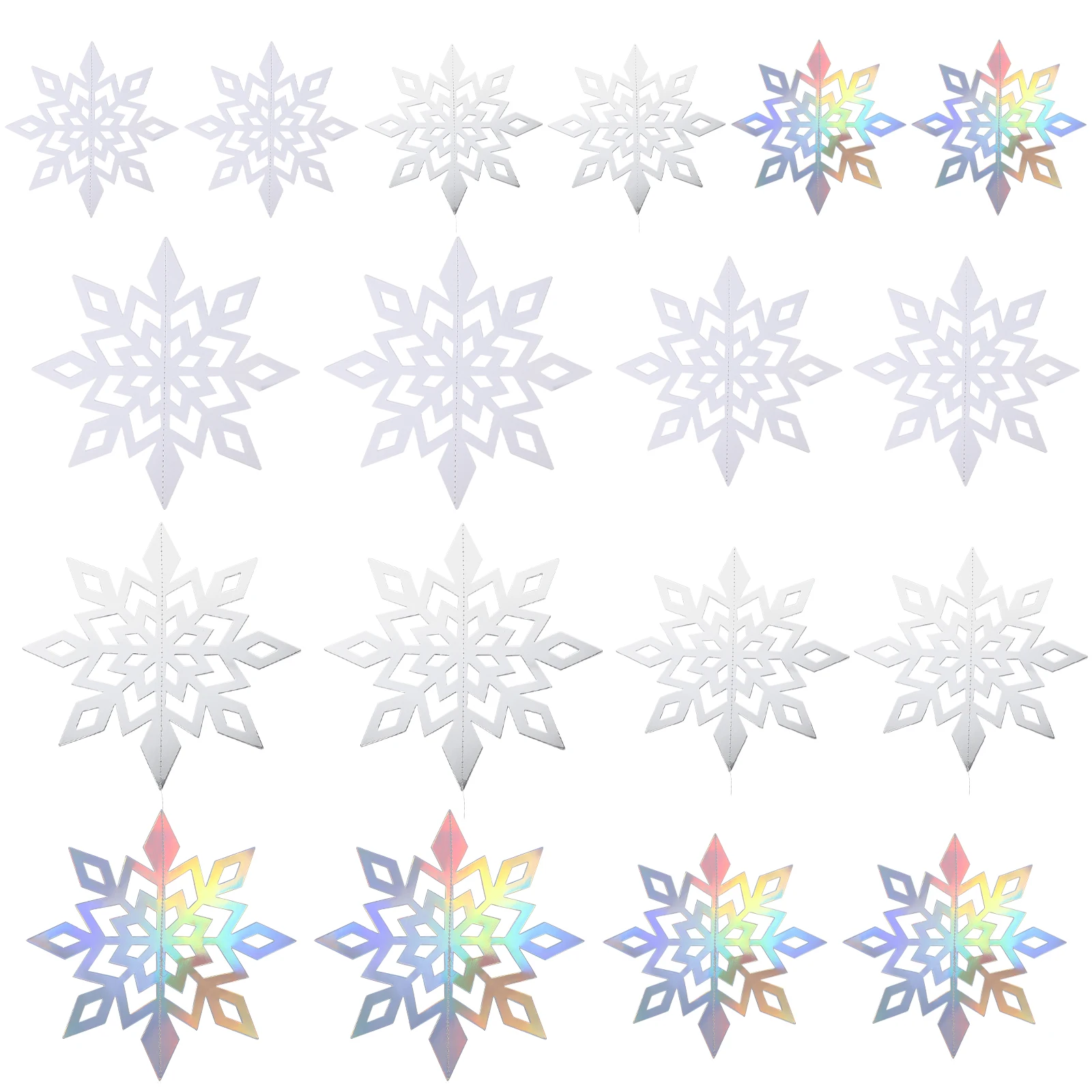 

18 Pcs Ornament Christmas Tree Pendant Office Decorations Decors Ornaments Paper