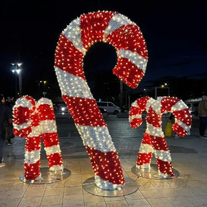 Cane Modeling Light Christmas Installation Simulation Candy Modeling Light Landscape Light Craft Model Decoration LED