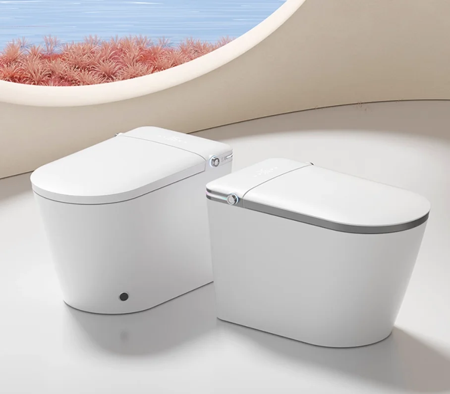 

Modern High-End Intelligent Smart Toilets Remote Control Advanced S-Trap Automatic Bathroom Sanitary Wares Floor Toilets