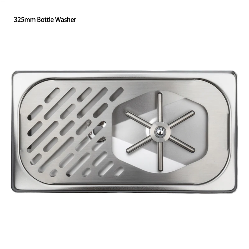 All stainless steel countertop embedded kitchen sink glass washer high pressure manual glass washer bottle washer