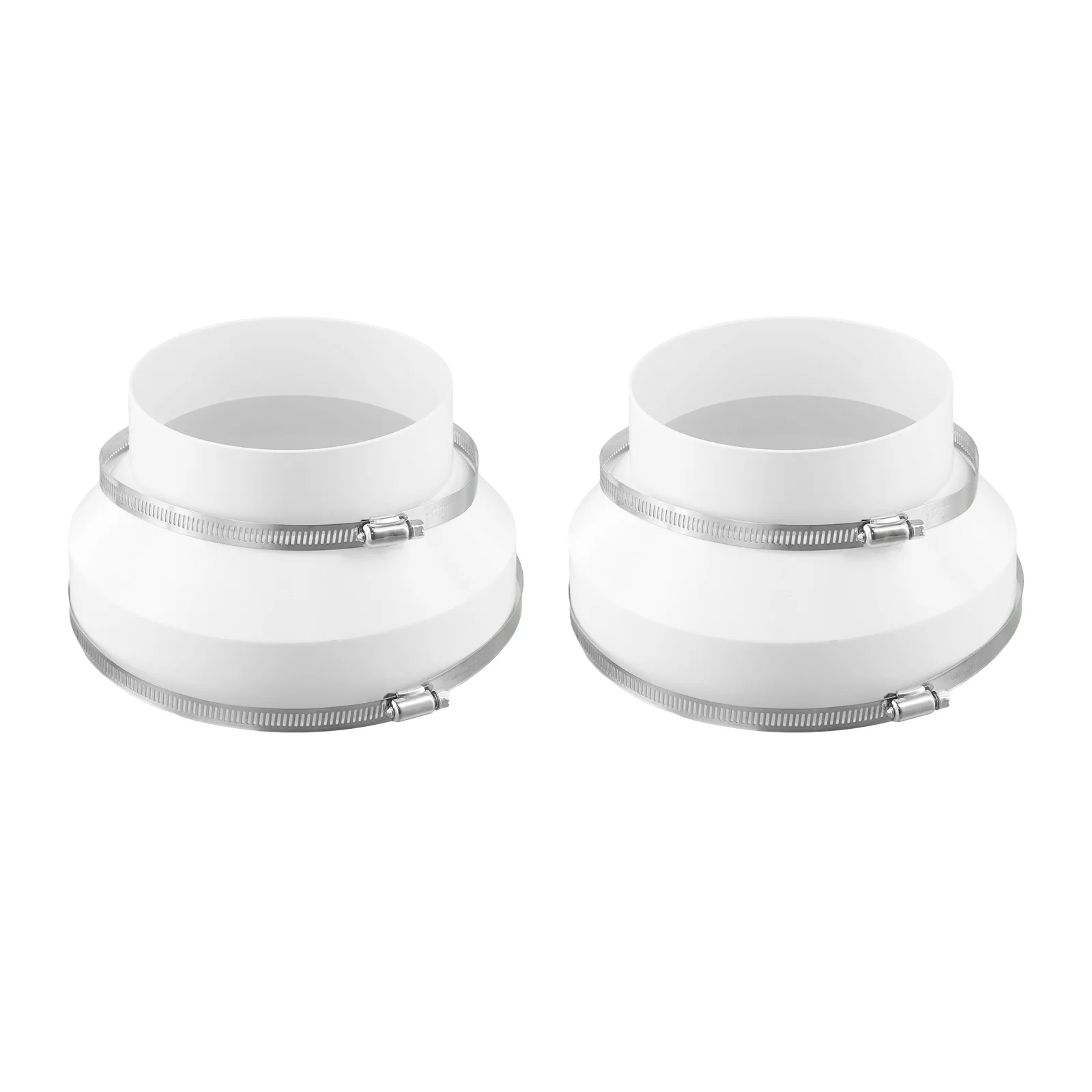 Bathroom Kitchen 8 Inch To 6 Inch Vent System Adapter Ventilation Connector Good Toughness 304 Stainless Steel ABS Plastic