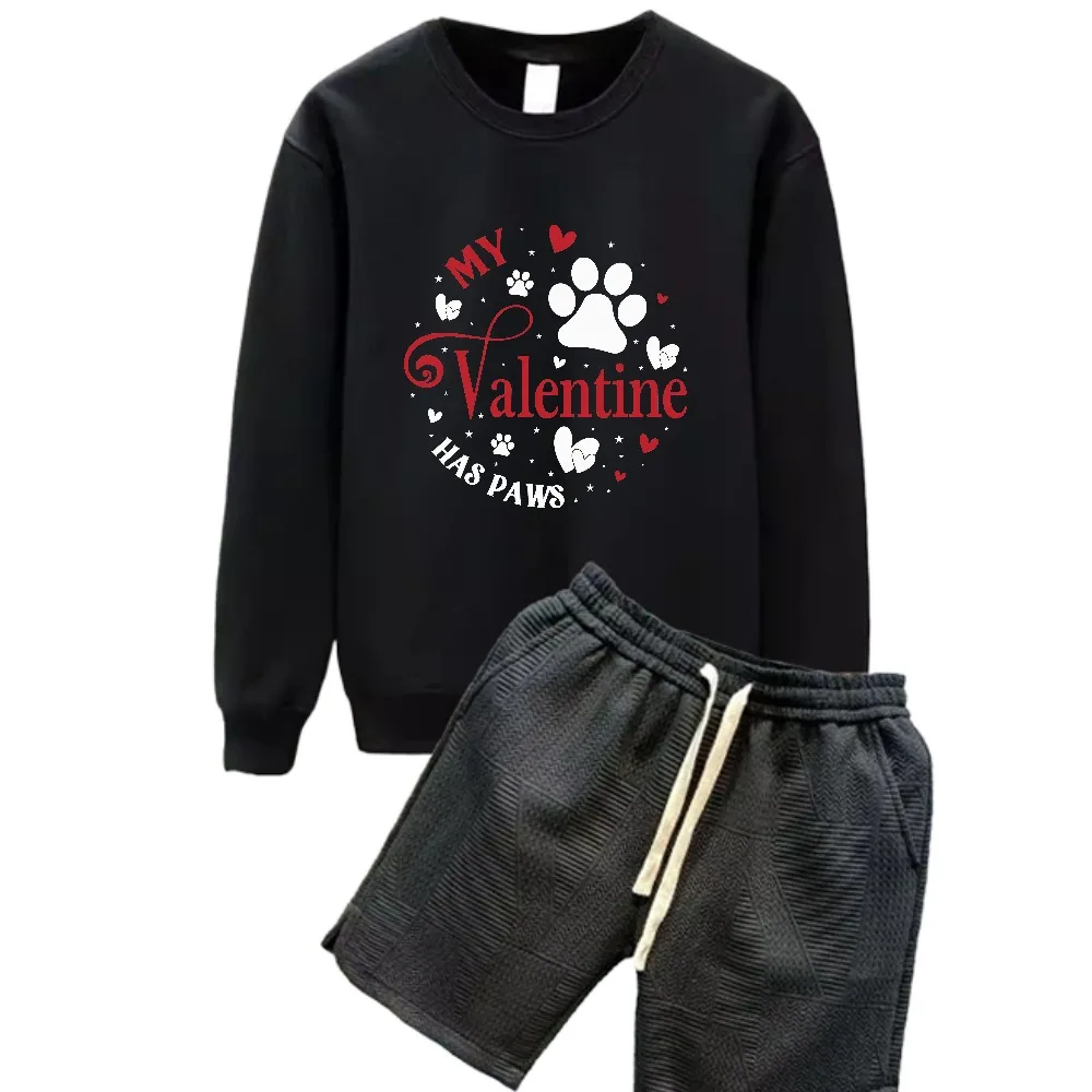 

2025 Dog paw print set Spring And Autumn Men's Tracksuit Set Casual Daily Wear Stylish Comfortable Outfit luxury men's clothing