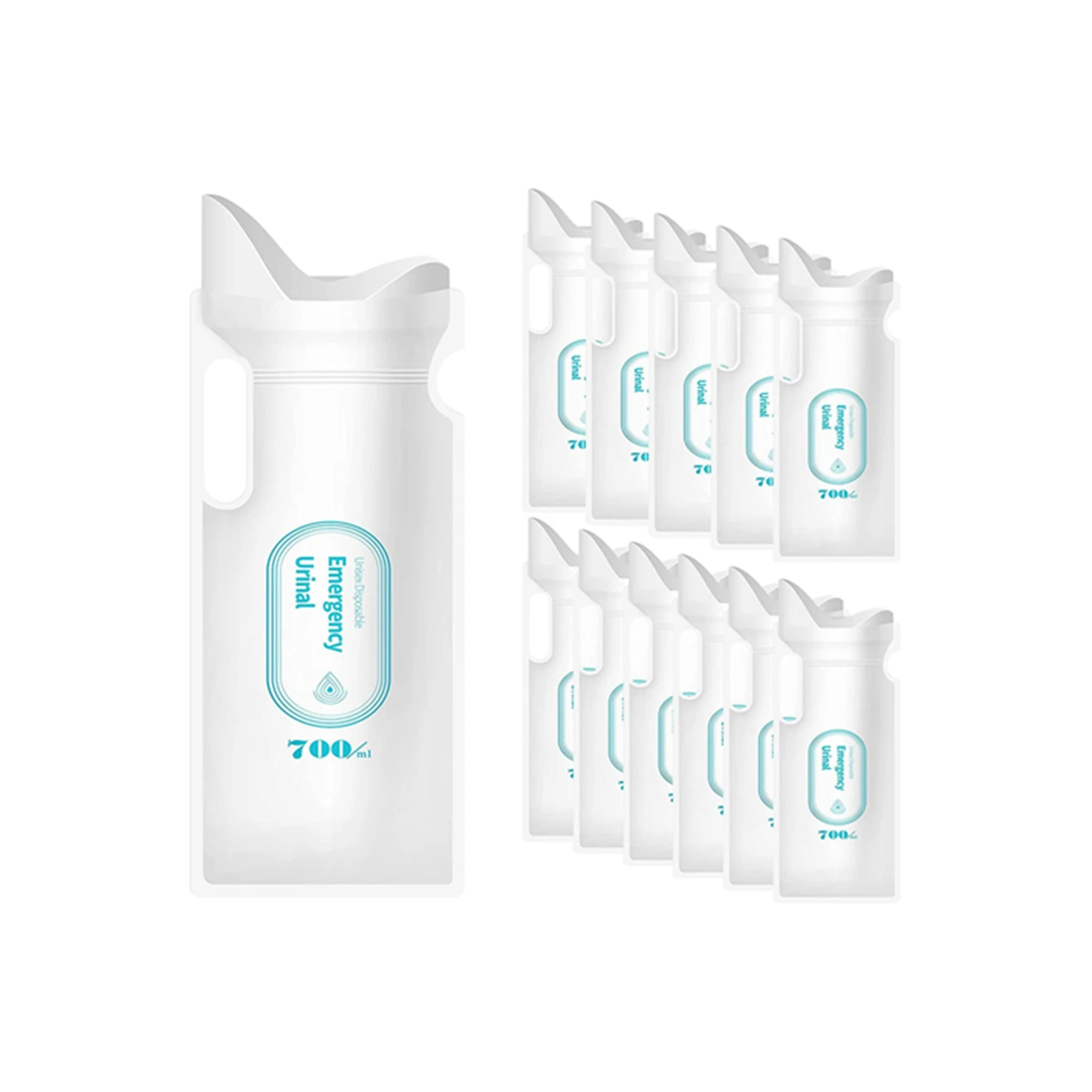 B03C-24PCS أكياس البول القابل للتصرف، 700 مل أكياس البول للسفر والتخييم في حالات الطوارئ ومربى المرور، أكياس تبول مع الرجال والنساء