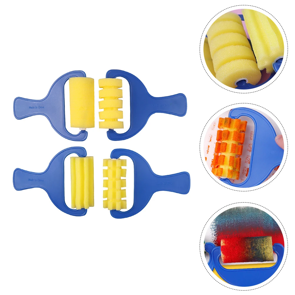 

2 set 2 Sets s Painting Sponge Roller Ergonomic Handle Lightweight Art Drawing Tool For Preschool Kindergarten Diy Graffiti