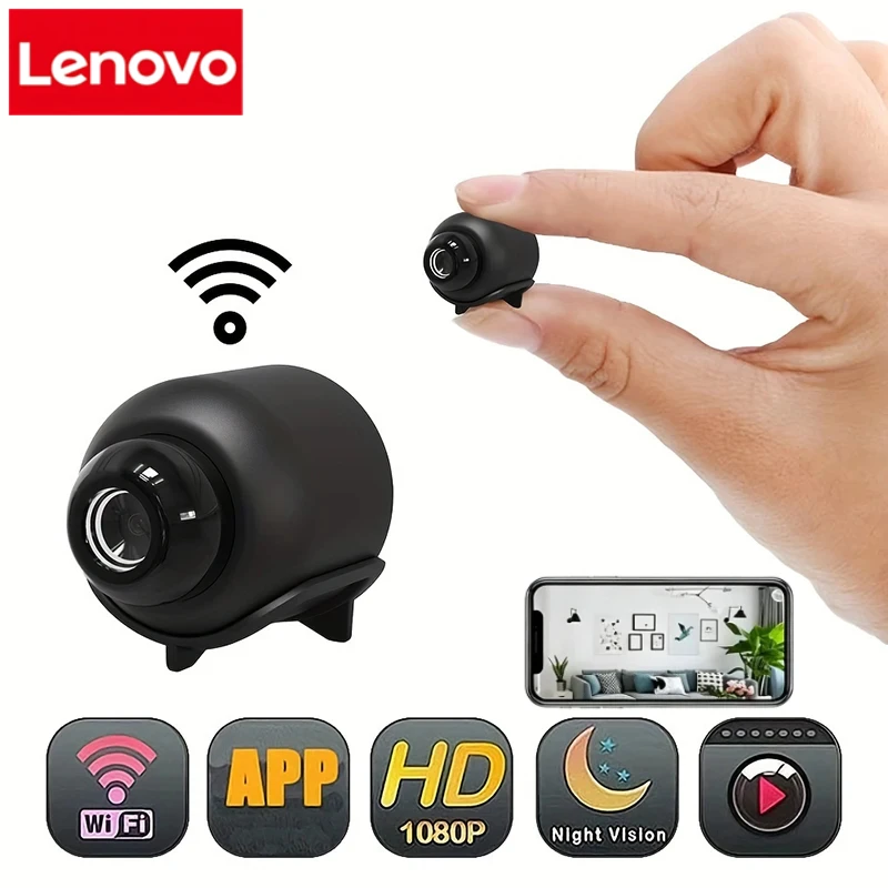 Lenovo X5 Mini Night Vision 4K Wireless Surveillance Camera Lightweight Clear Portable Motion Detection Premium Quality NEW
