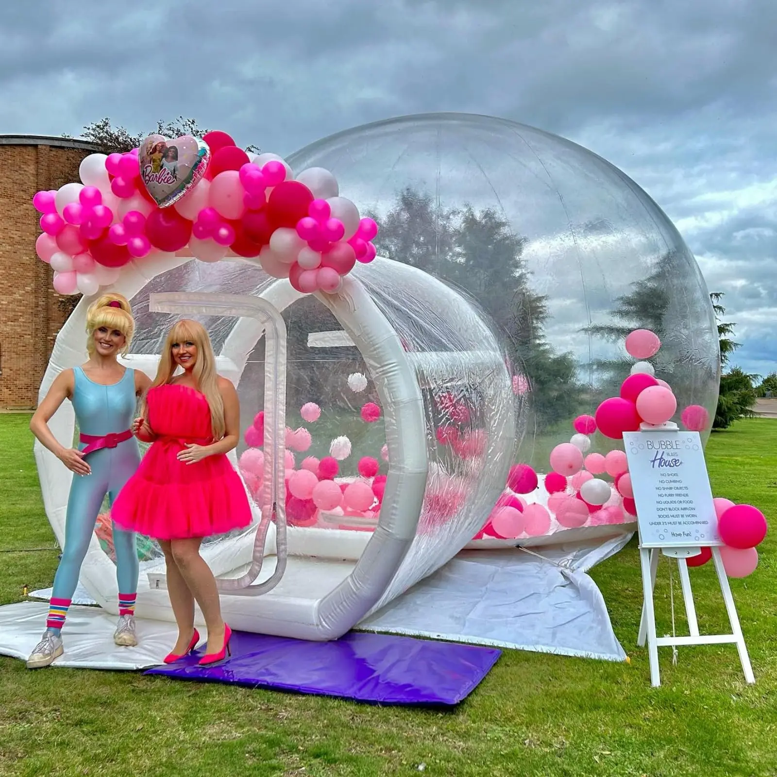 Inflatable Bubble House for Party Supplies,Outdoor Wedding Decor,Kids Birthday Party Transparent Bubble Dome with blower & pump