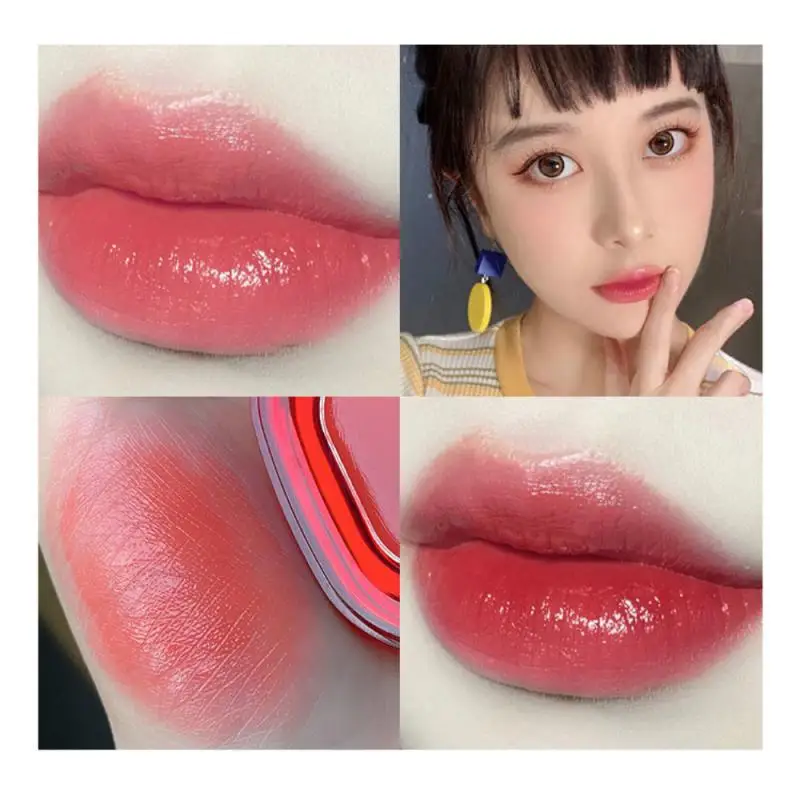 1/2/3PCS Lip Balm Lip Tint Mud Ice Crystal Lipstick Cosmetics Velvet Matte Lip Glaze Moisturizing 6 Colors Ice Crystal Lipstick