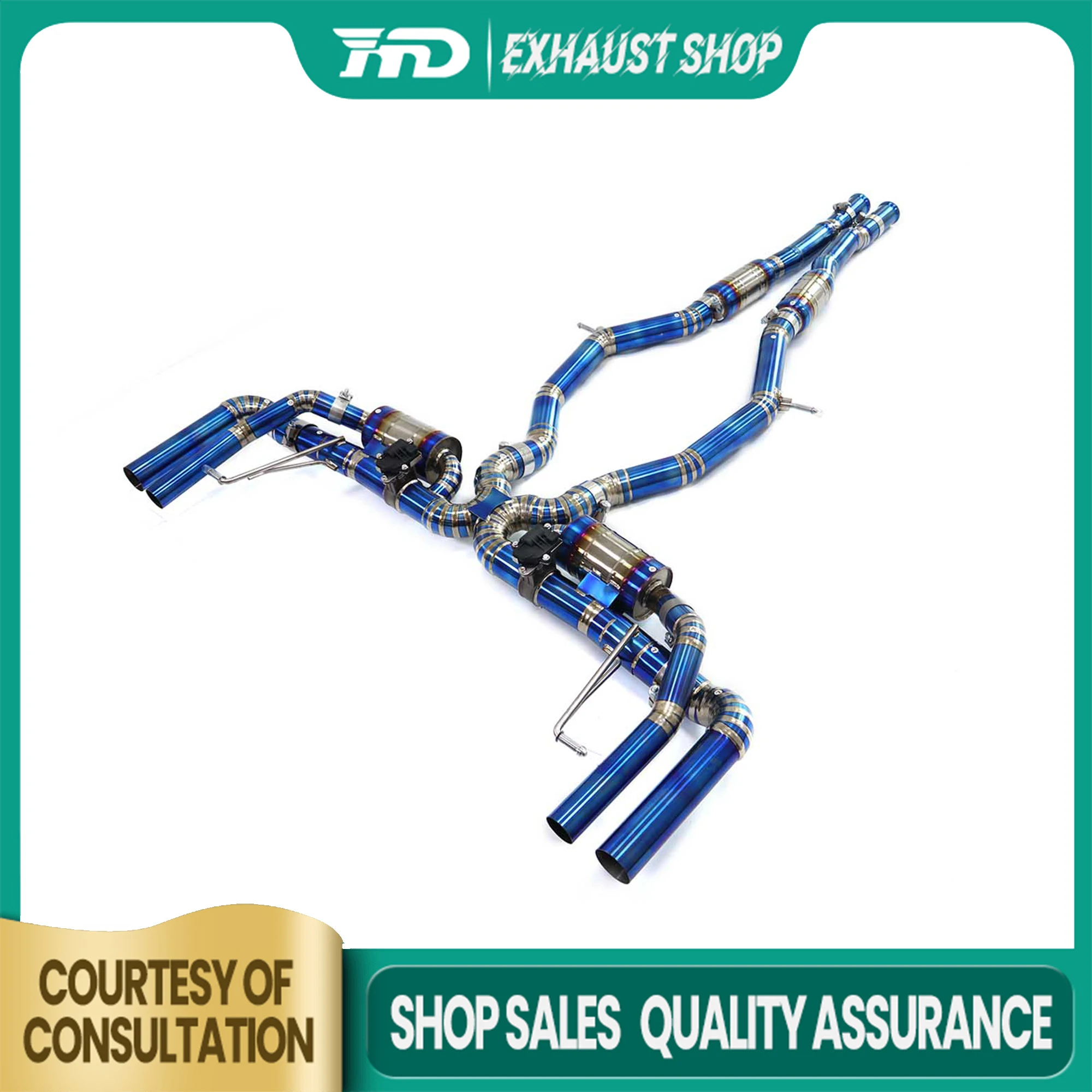 

High Quality Catback For Mercedes Benz S63 Coupe C217 4.0T Exhaust System Ti Electronic Valve Muffler HMD