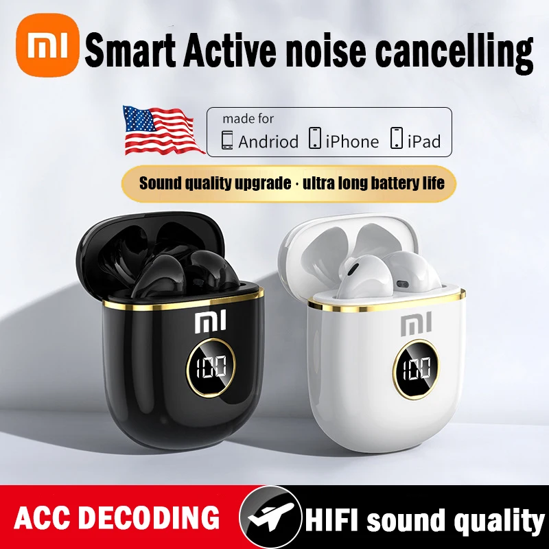 Xiaomi 2024 New X88 Wireless Bluetooth Earphones Semi In Ear TWS Ultra Long Endurance Smart Active Noise Cancelling Earphones