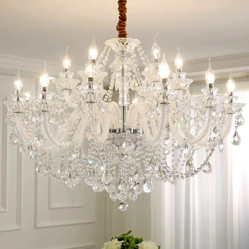 Modern Crystal Chandelier for Home Decoration, Living Room Pendant Lamp, Dining Room Pendant Lights, Iluminação Interior