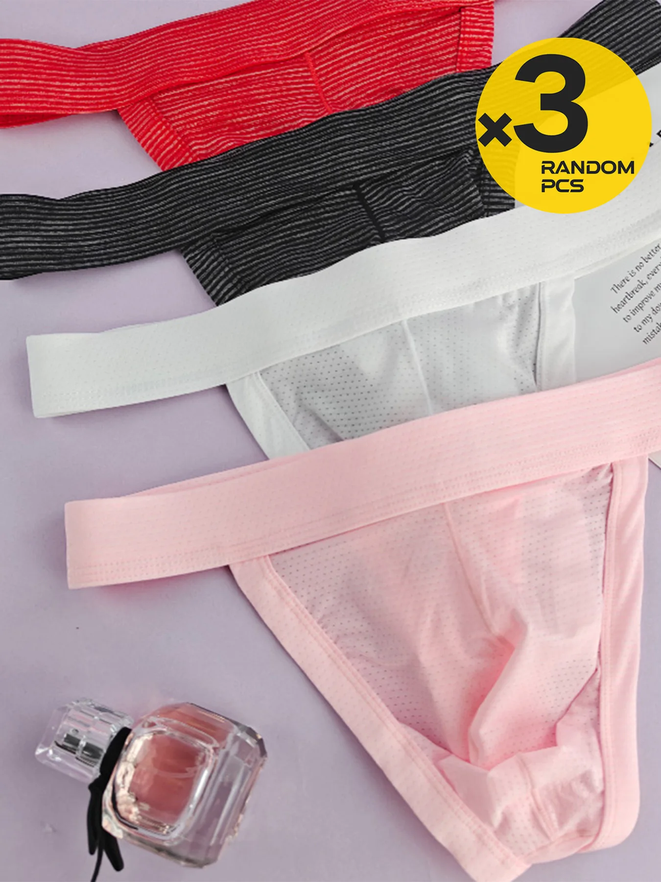 

Классический однотонный узор с низкой талией, стринги, бикини, мужские стринги, нижнее белье, эластичные стринги с низкой талией, 3/4 шт., специальное предложение