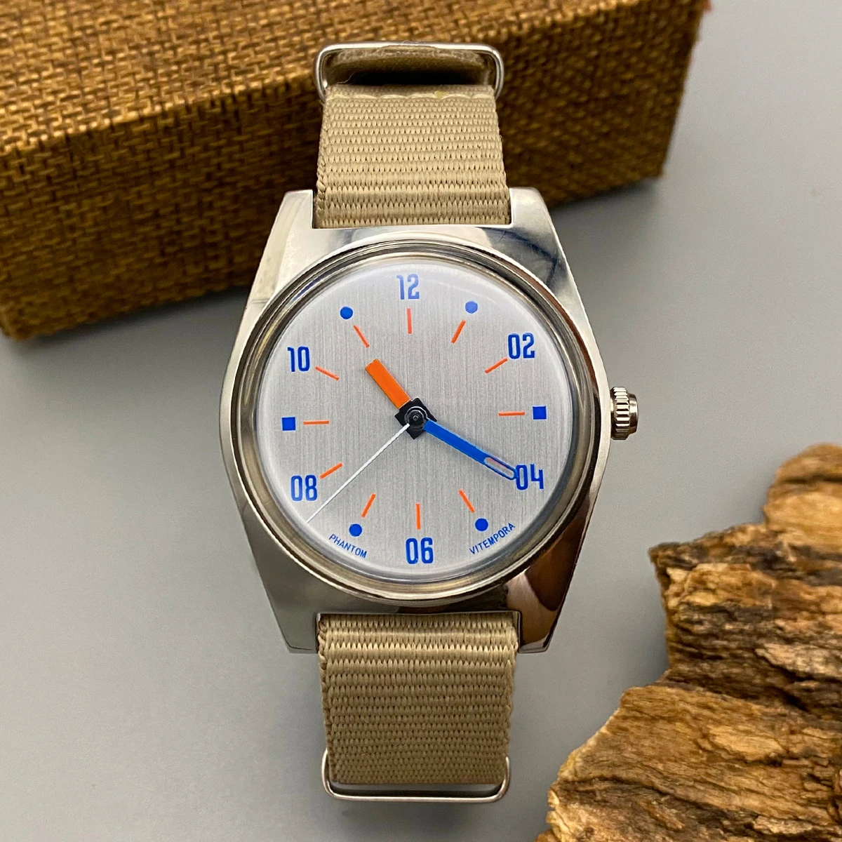 PHANTOM 7120 Hand-Wind Mechanical Watch Men 36mm Retro Business Timepiece Classic Simple Couple Watch