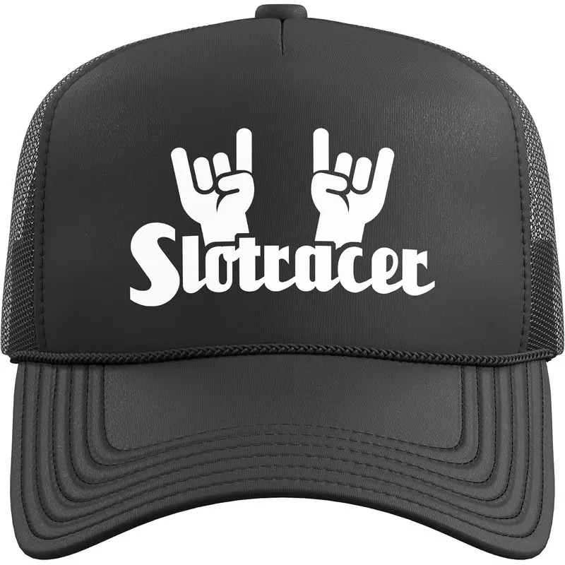 Slot Car Racing Controller Slot Car Trucker Hat with Adjustable Mesh Back