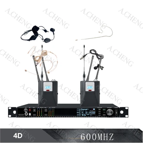 

A.CHENG AD4D 2-канальная UHF гарнитура True Diversity петличный микрофон Беспроводная система сценический комплект микрофона для саксофона