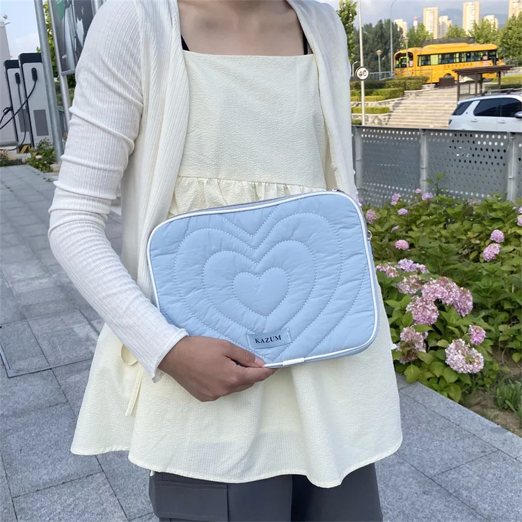 Pokrowce na laptopa Ins Korea Heart Cute 11 13.6 14 15 15.6 cali, etui na Macbook Air, iPad Pro, torba do przenoszenia laptopa, akcesoria komputerowe