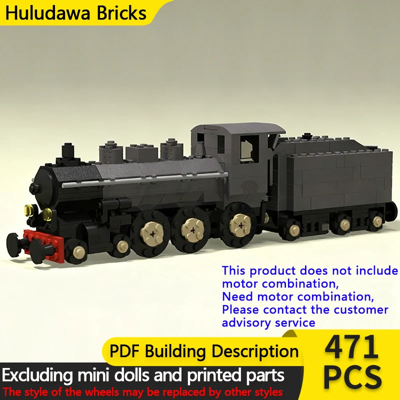 

City Car Model MOC Building Bricks Steam Locomotive 230 715 PO Modular Technology Children Holiday Gifts Assemble Toys Suit