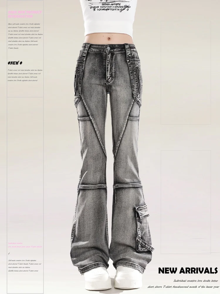 

Ретро-джинсы в американском стиле для женщин: узкие, слегка расклешенные, с эффектом потертости, для осени и зимы