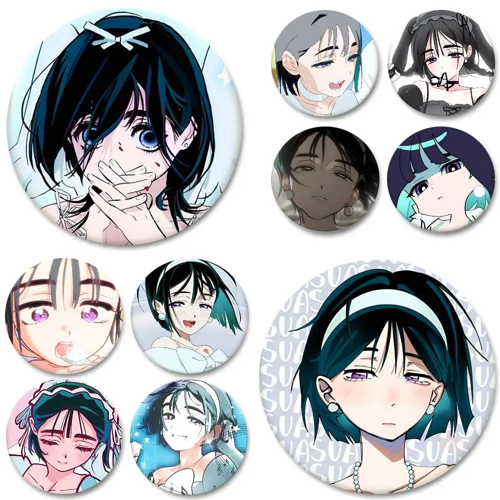 Anime ALIEN STAGE Sua Round Badge Lapel Pin Backpack Clothing Jewelry Accessories Gift Brooch
