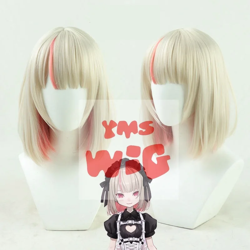 4 Types Hololive VTuber Makaino Ririmu Cosplay Wig School Uniform Youtuber Gamers Girls Gamers Ririmu Kissme Lovelyheart-Lolita