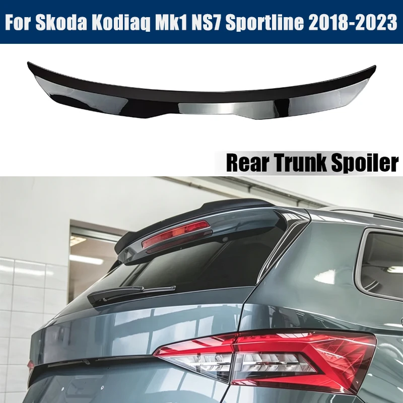Rear Trunk Spoiler Roof Wing Racing Sport Splitter Exterior Part For Skoda Kodiaq Mk1 NS7 Sportline 2018-2023 Tuning Accessories