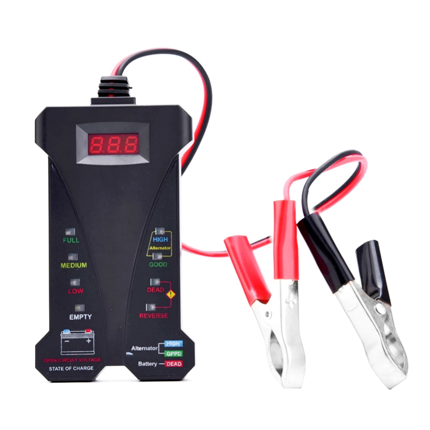 12V Car Battery Tester Digital Alternator Tester LED Lights Display Car Diagnostic Tool Auto Battery Tester Analyzer for 4-20v