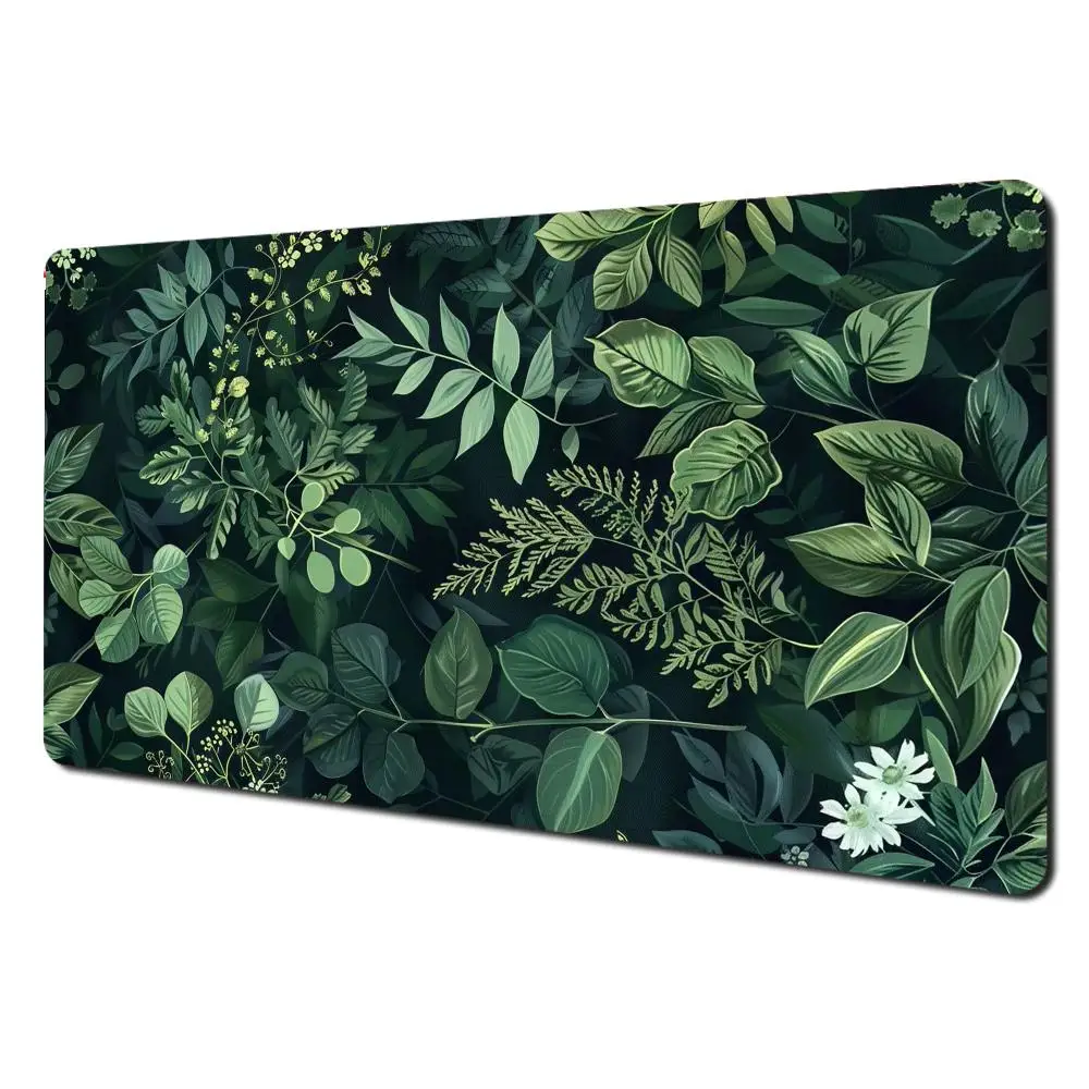 

Green Plant Flower Mouse Office Accessories Pad Large Gaming Non-slip Computer Laptop Tablet Mat Mini PC Extended Pads Playmat